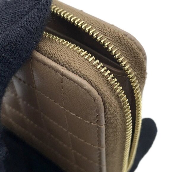 CELINE CBag Charm Compact Zip Wallet Leather Brown - Picture 7 of 15